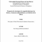 Propuesta de estrategias de competitividad para las boticas y farmacias independientes en el distrito de los Olivos