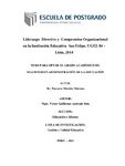 Liderazgo directivo y compromiso organizacional en la Institución Educativa San Felipe, UGEL 04 – Lima, 2014