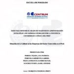 Situación de la calidad en las empresas del sector conversión en el Perú