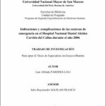Indicaciones y complicaciones de las cesáreas de emergencia en el Hospital Nacional Daniel Alcides Carrión del Callao durante el año 2006