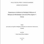 Esperanza en el abismo.la Ontología Política en el Marqués de Montealegre (José de la Riva Agüero Y Osma)