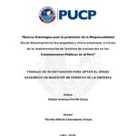 Nuevas Estrategias para la promoción de la Responsabilidad Social Empresarial en las pequeñas y micro empresas, a través de la implementación de factores de evaluación en las Contrataciones Públicas en el Perú
