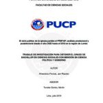 El ciclo político de la iglesia-partido el FREPAP: análisis preelectoral y postelectoral desde el año 2002 hasta el 2018 en la región de Loreto
