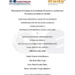 Planeamiento estratégico de las entidades promotoras e instituciones prestadoras de salud en Colombia