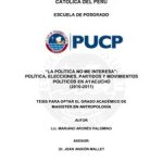 “La política no me interesa”: política, elecciones, partidos y movimientos políticos en Ayacucho (2010-2011)