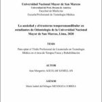 La ansiedad y el trastorno temporomandibular en estudiantes de Odontología de la Universidad Nacional Mayor de San Marcos, Lima, 2020