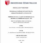 Habilidades directivas y la gestión de talento humano en una institución educativa de Guayaquil – 2019