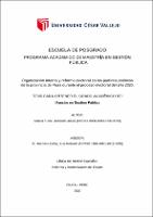 Organización interna y reforma electoral en los partidos políticos de la provincia de Piura durante el proceso electoral del año 2020