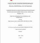 Liquidación financiera de obras por administración directa y estados financieros de la Municipalidad Distrital de Deán Valdivia, Islay – Arequipa, 2021