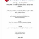 Participación ciudadana y la calidad de vida de los habitantes de la región de Apurímac, 2021