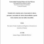 Estudio de la relación entre el mercado de valores peruano y mercados de valores desarrollados a partir de la relación entre los índices bursátiles