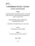 El proyecto educativo insittucional y la gestión educativa de las instituciones multigrado de la UGEL N° 14. Oyón – 2012