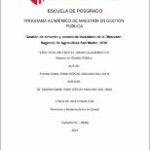 Gestión de almacén y control de inventario de la Dirección Regional de Agricultura San Martin, 2020