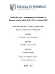 Gestión directiva y acompañamiento pedagógico en docentes del nivel inicial, UGEL 03, La Victoria – 2017
