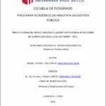 Mejora continua del servicio educativo y gestión administrativa en la Unidad de Gestión Educativa Local San Martín – 2021