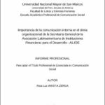 Importancia de la comunicación interna en el clima organizacional de la Secretaría General de la Asociación Latinoamericana de Instituciones Financieras para el Desarrollo – ALIDE