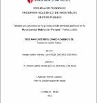 Gestión por procesos en la prestación de servicios públicos en la municipalidad distrital de “Pampas”, Pallasca 2021
