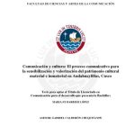 Comunicación y cultura : el proceso comunicativo para la sensibilización y valorización del patrimonio cultural material e inmaterial en Andahuaylillas, Cusco