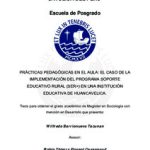 Prácticas pedagógicas en el aula: El caso de la implementación del Programa Soporte Educativo Rural (Ser+) en una institución educativa de Huancavelica