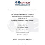 Planeamiento estratégico para el carmín de cochinilla del Perú