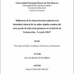 Influencia de la educación intercultural en la identidad cultural de los niños shipibo-conibos del sexto grado de educación primaria en el distrito de Yarinacocha – Ucayali, 2014