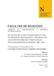 Influencia de la restitución simplificada de derechos arancelarios – Drawback, en las exportaciones no tradicionales peruanas durante el periodo 1995 – 2014