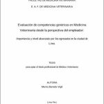 Evaluación de competencias genéricas en medicina veterinaria desde la perspectiva del empleador: importancia y nivel alcanzado por los egresados en la ciudad de Lima