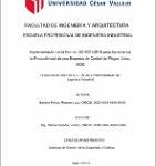 Implementación de la Norma ISO 9001:2015 para incrementar la productividad de una empresa de control de plagas, Lima, 2020