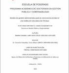 Modelo de gestión administrativa para la convivencia escolar en una institución educativa de Chiclayo