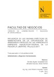 Influencia de las buenas prácticas de manufactura en la exportación de arándanos frescos en las principales empresas agroexportadoras de la región La Libertad, Trujillo 2017