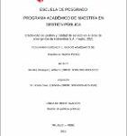 Efectividad de gestión y calidad de servicio en el área de emergencia de Hidrandina S.A -Trujillo, 2021