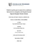Modelo de gestión para la mejora de las condiciones laborales de los trabajadores del Hospital Nacional Edgardo Rebagliati Martins EsSalud.