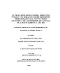 El proceso de slección del directivo público y su relación con el desempeño profesional en las instituciones educativas de los distritos de Santiago de Surco y Barranco año 2013