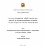 Los Convenios para evitar la doble imposición y su aplicación en las empresas nacionales que prestan servicios de ingeniería en el Perú hasta el año 2010