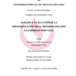 Análisis y evaluación de la implementación de la metodología bim en empresas peruanas