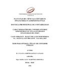 Caracterización del control interno administrativo en las entidades financieras del Perú. Caso: Mibanco – Banco de la Microempresa SA. Agencia Los Órganos – Talara, 2015.