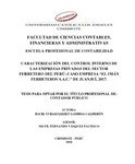 Caracterización del control interno de las empresas privadas del sector ferretero del Perú: caso empresa “El Imán Ferreteros S.A.C.” de Juanjuí, 2017