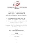 El control interno y su influencia en la gestión de las empresas del sector comercio del Perú: caso empresa Kiamarale and Gim S.A.C. de Casma 2016