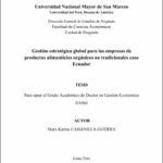 Gestión estratégica global para las empresas de productos alimenticios orgánicos no tradicionales caso Ecuador
