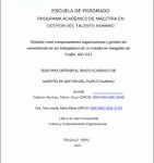 Relación entre comportamiento organizacional y gestión del conocimiento de los trabajadores de un estudio de abogados de Trujillo, año 2021