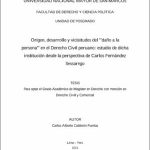 Origen, desarrollo y vicisitudes del «daño a la persona» en el Derecho Civil peruano: estudio de dicha institución desde la perspectiva de Carlos Fernández Sessarego