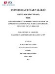 Relación entre la calidad educativa y el uso de la lap top xo en los estudiantes de educación primaria de la UGEL No. 07 San Borja-2011