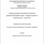 Factores asociados a incontinencia urinaria en gestantes del Hospital II Suárez – Angamos Essalud en el periodo marzo – mayo 2011