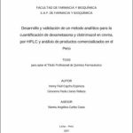 Desarrollo y validación de un método analítico para la cuantificación de dexametasona y clotrimazol en crema, por HPLC y análisis de productos comercializados en el Perú