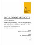 Clima organizacional en la clínica de hemodiálisis Neo Vital SAC en la provincia de Barranca, Lima Perú, 2020