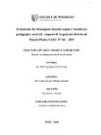 Evaluación del desempeño docente según el monitoreo pedagógico en la I.E. Augusto B. Leguía del distrito de Puente Piedra UGEL Nº 04 – 2017