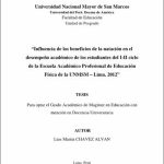 Influencia de los beneficios de la natación en el desempeño académico de los estudiantes del I-II ciclo de la Escuela Académico Profesional de Educación Física de la UNMSM – Lima, 2012