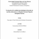 Evaluación de la calidad microbiológica del jarabe de morfina elaborado en el Hospital Nacional Edgardo Rebagliati Martins