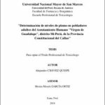 Determinación de niveles de plomo en pobladores adultos del asentamiento humano «Virgen de Guadalupe», distrito Mi Perú, de la provincia constitucional del Callao