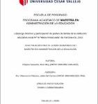 Liderazgo directivo y participación de padres de familia de la Institución Educativa Inicial N°18 “María Inmaculada” de Parcona – Ica, 2020